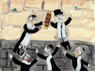 Dora Holzhandler - Dancing at the Western Wall, Jerusalem