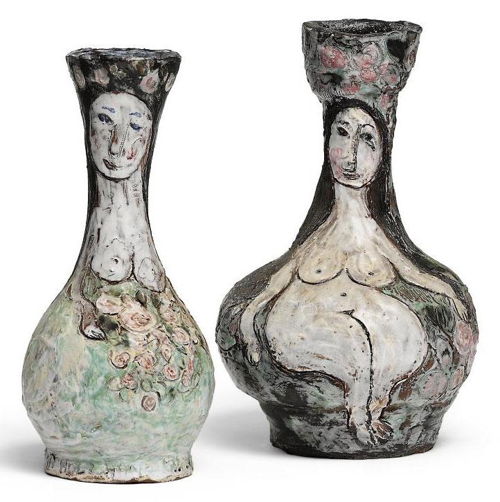 Dora Holzhandler - Flora; and Nude with flowers