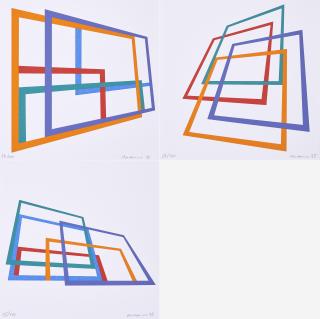 Dora Maurer - Konvolut von 3 Serigrafien.