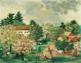 Doris Emrick Lee - A farm in spring