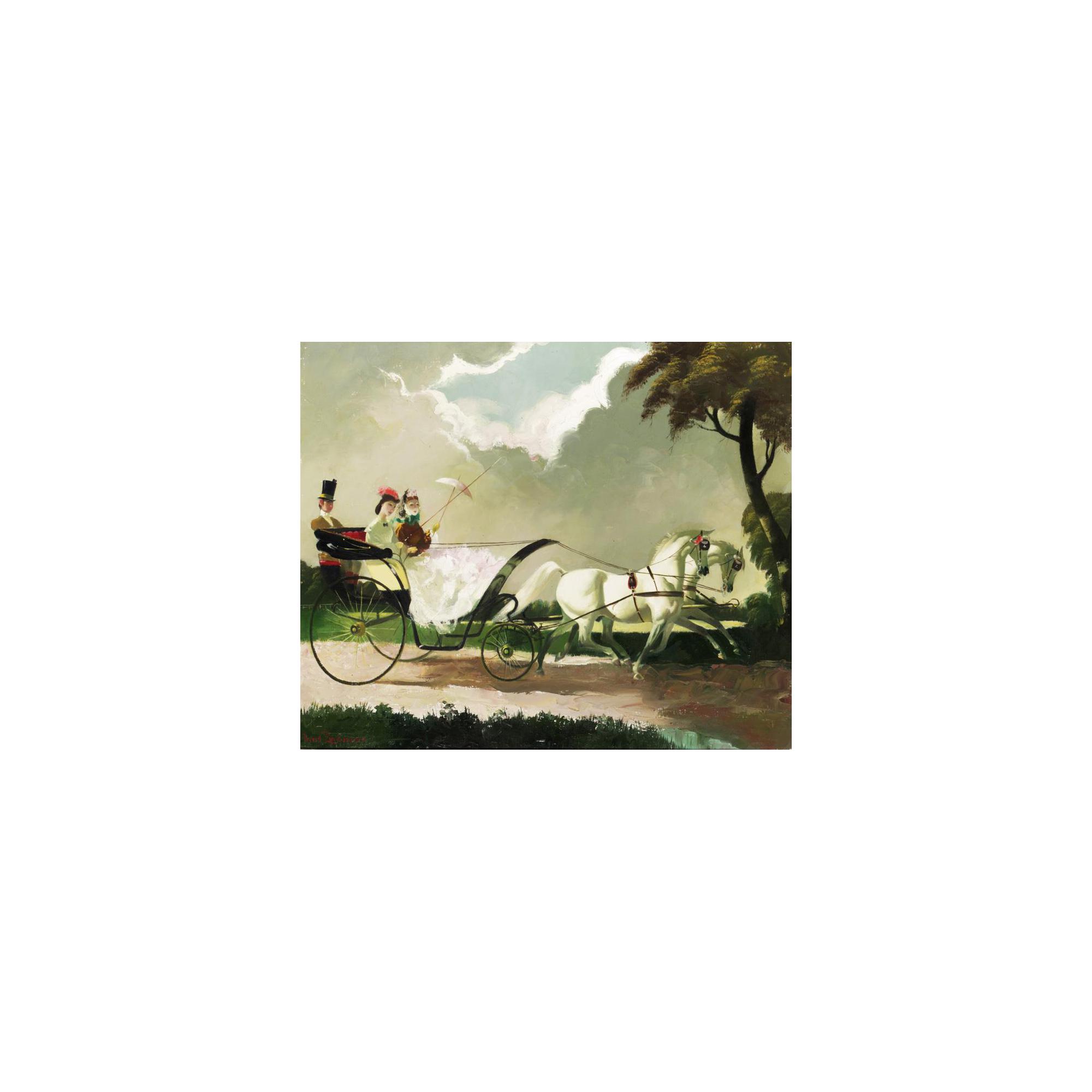 Doris Zinkeisen - A Pair Of Greys