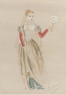 Doris Zinkeisen - An Elegant Lady With A Fan