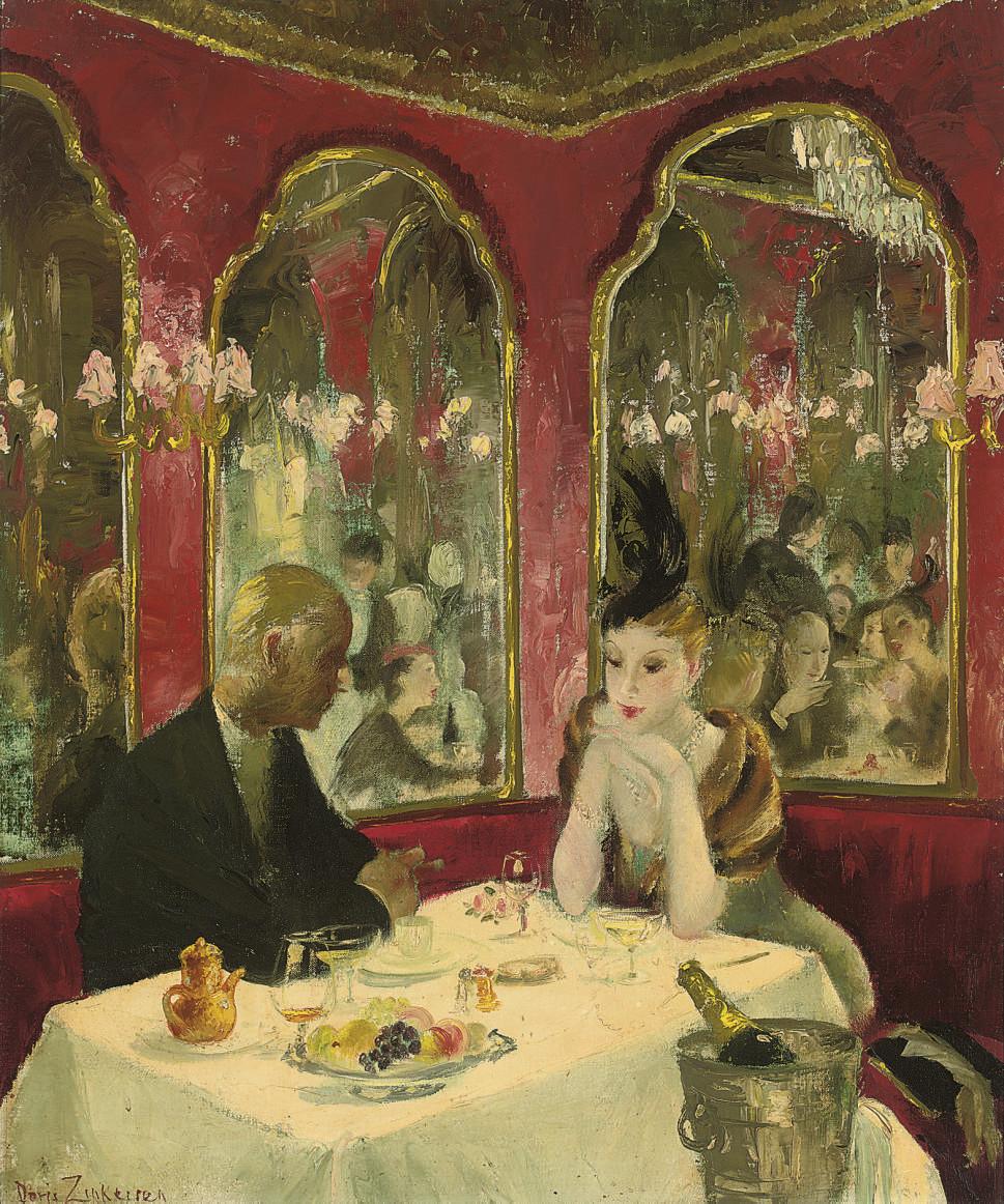 Doris Zinkeisen - Corner of the Café Royal