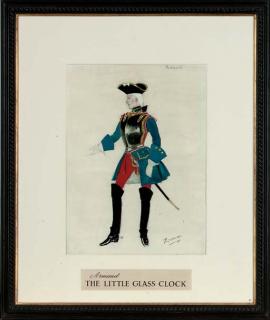 Doris Zinkeisen - Costume design for Armand, The Little Glass Clock; Costume design for \'Abbe Matignon, The Little Glass Clock; and 4 other unframed costume designs by the same hand
