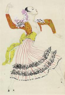 Doris Zinkeisen - Costume design for Flamenco dancer