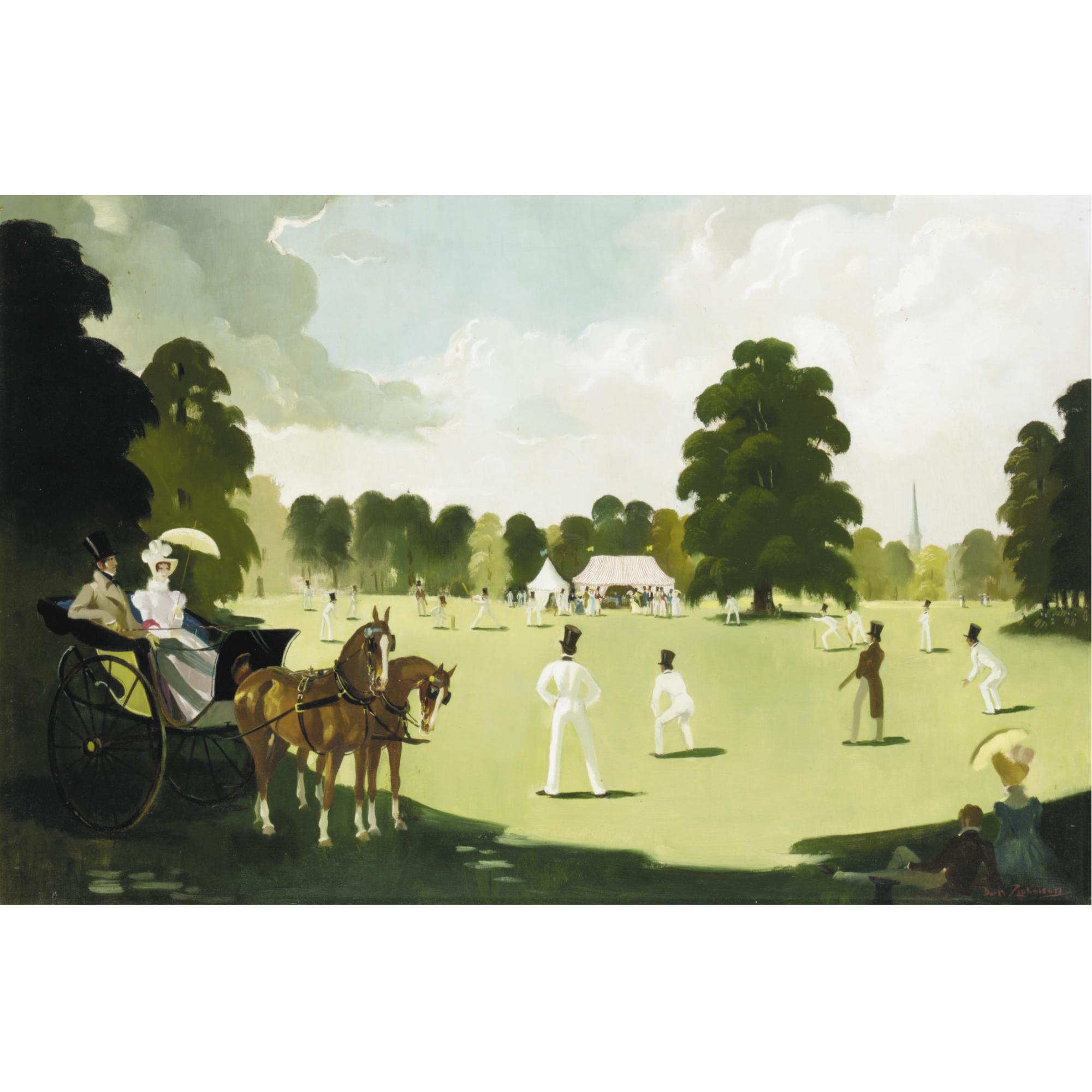 Doris Zinkeisen - The Village Cricket Match