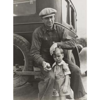 Dorothea Lange - Drought Refugee From Polk, Missouri, Awaiting The Opening Of Orange Picking Season At Porterville, California
