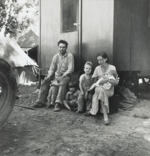 Dorothea Lange - Marysville Migrant Camp - California Fruit Tramp and His Family
