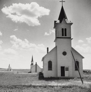 Dorothea Lange - The three churches: Catholic, Baptist and Lutheran, Dixon, South Dakota
