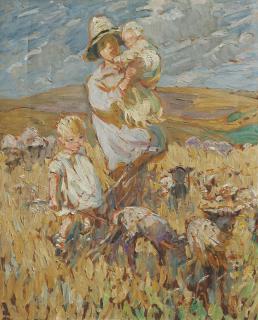 Dorothea Sharp, R.B.A., R.O.I., V.P.S.W.A. - A Walk in the Sunshine