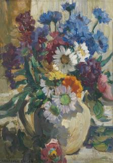 Dorothea Sharp R.B.A., R.O.I. - Still life of summer flowers