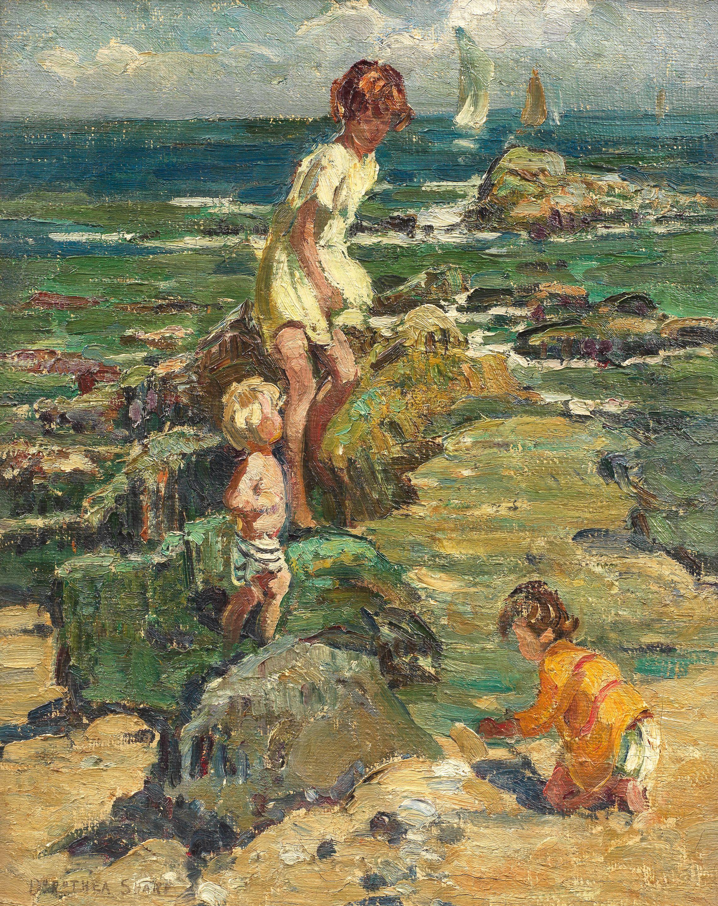 Dorothea Sharp, RBA, ROI - A day at the seaside