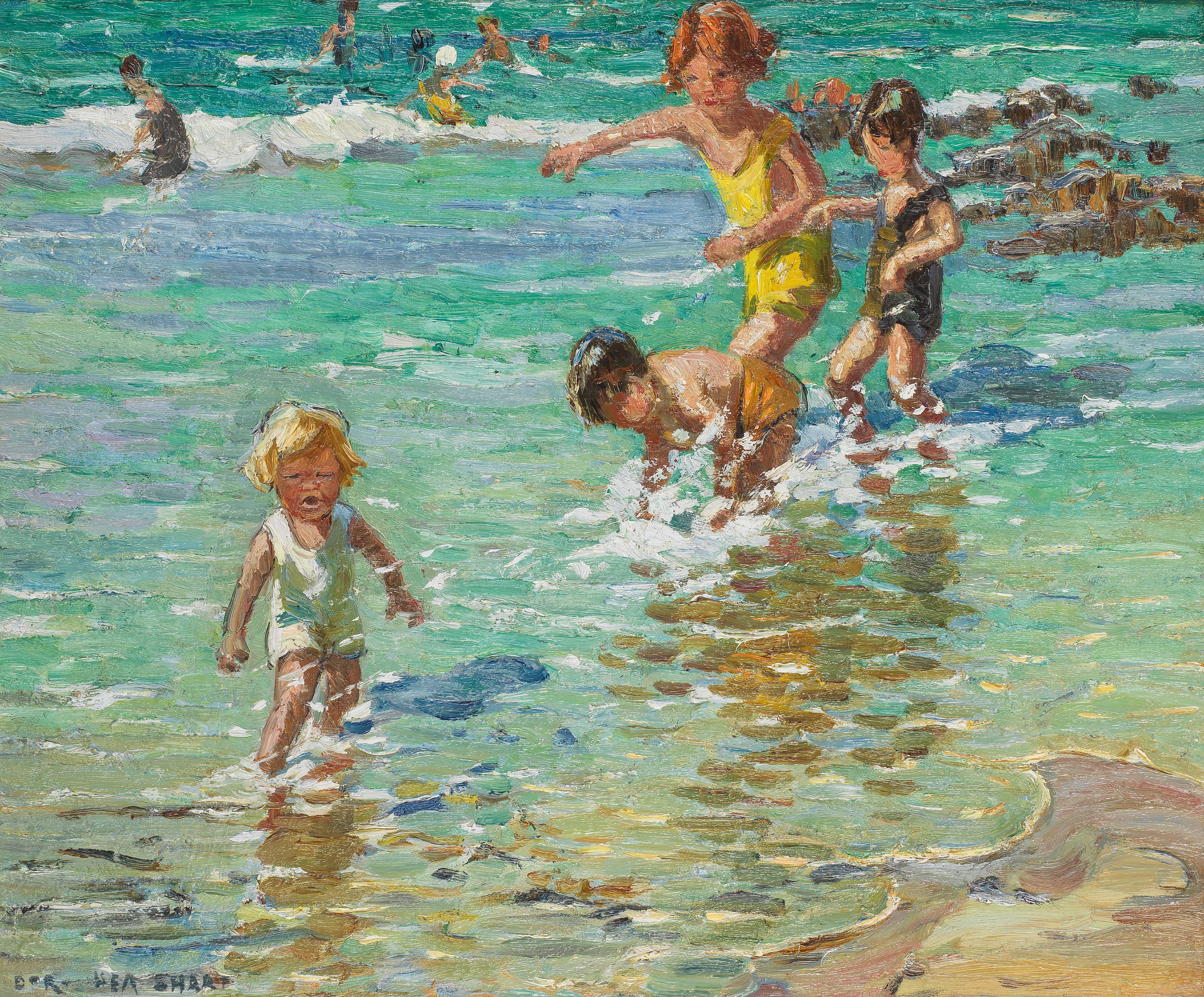 Dorothea Sharp, RBA, ROI - At the seaside