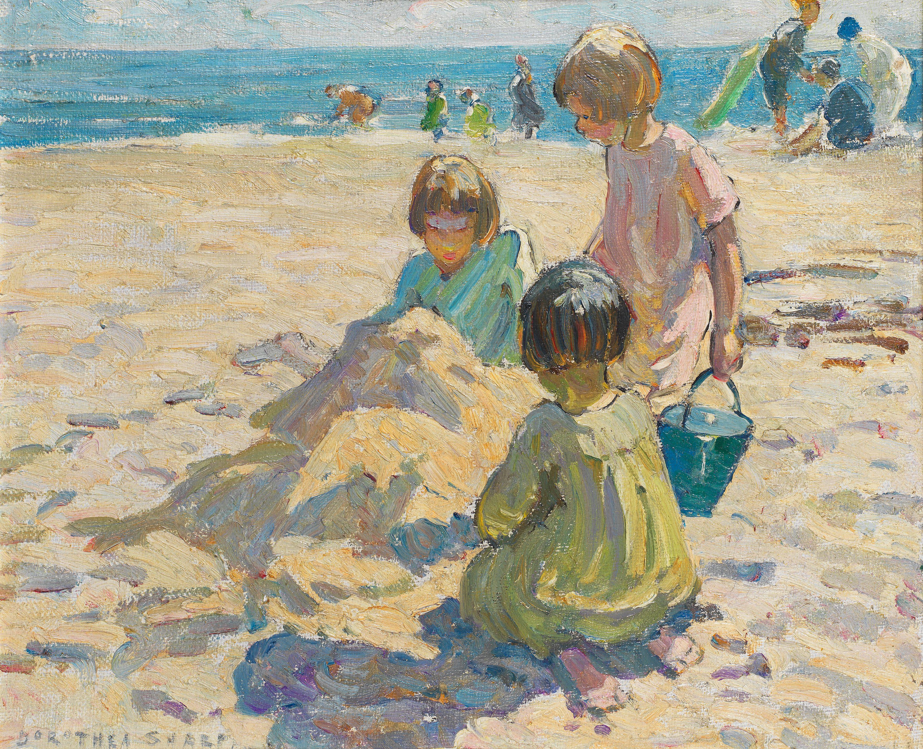 Dorothea Sharp, RBA, ROI - Building sandcastles