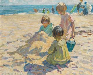 Dorothea Sharp, RBA, ROI - Building sandcastles