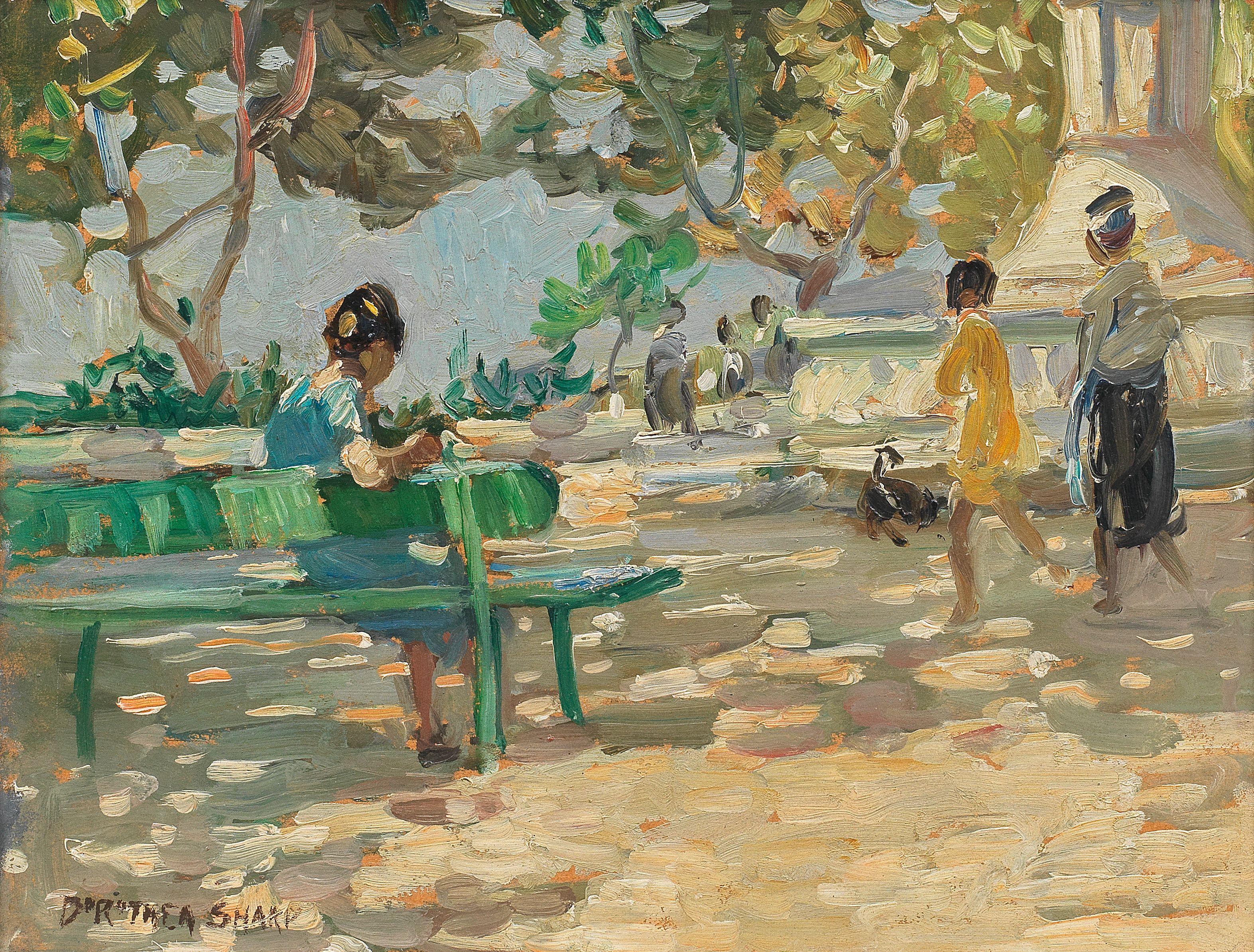 Dorothea Sharp, RBA, ROI - Dappled sunshine, Cassis, France