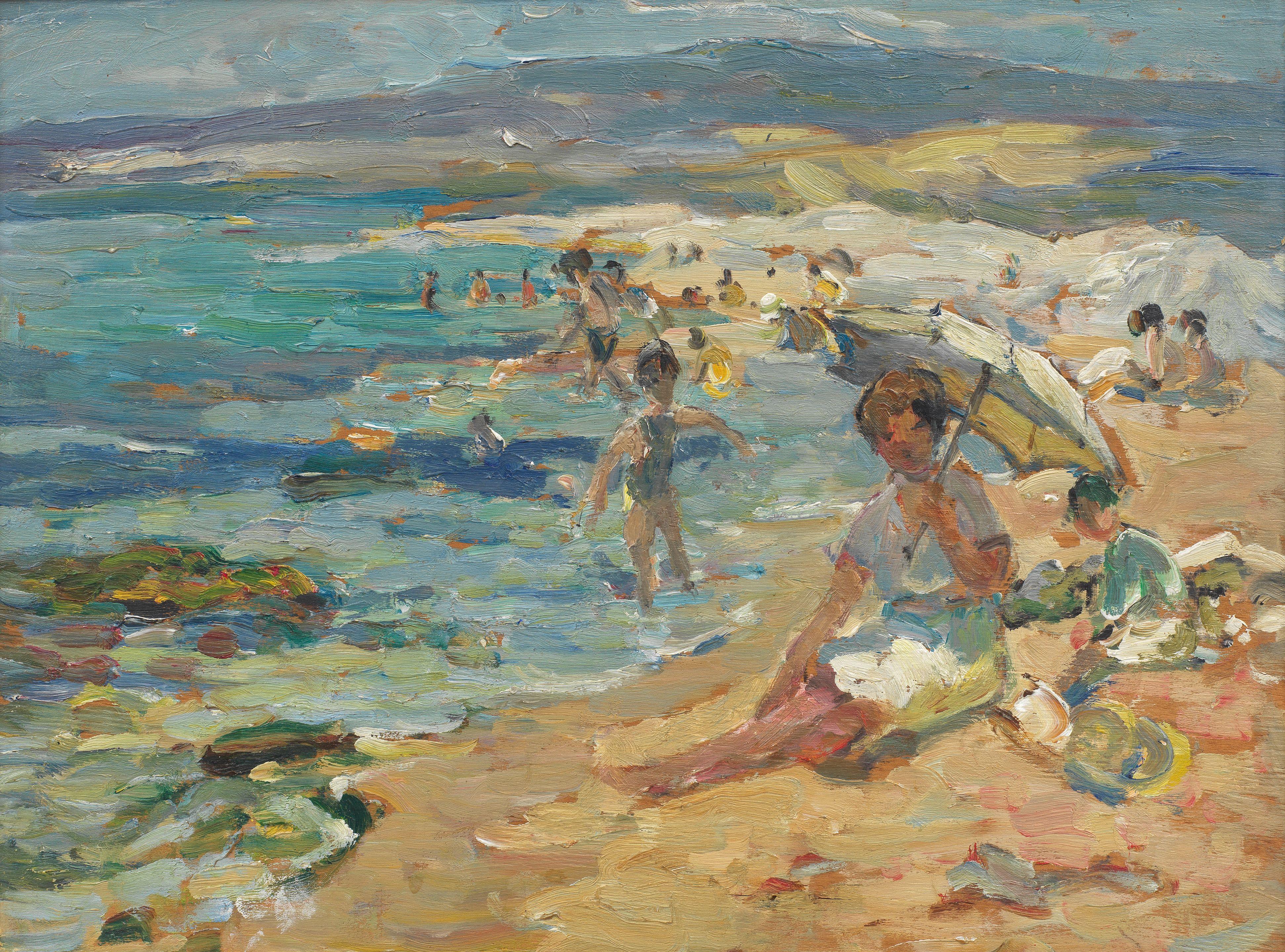 Dorothea Sharp, RBA, ROI - On Cassis Beach, France