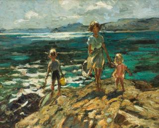 Dorothea Sharp, RBA, ROI - Porth Gwidden Rocks, St Ives