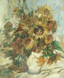Dorothea Sharp, RBA, ROI - Still Life Of Sunflowers