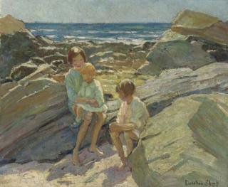 Dorothea Sharp - Children on the rocky shore