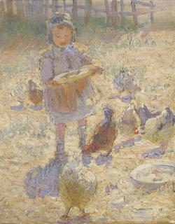 Dorothea Sharp - Feeding Chickens