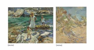 Dorothea Sharp - Green Waters - Spanish Coast (Recto); And Two Children In The Dunes (Verso)