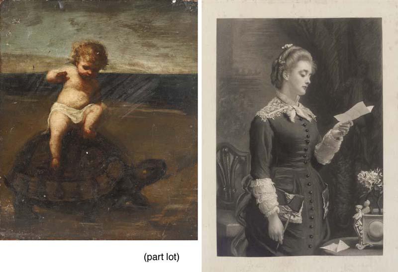 Dorothy Tennant - A cherub on a tortoise