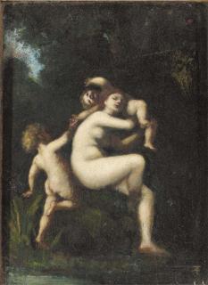 Dorothy Tennant - A nymph with two cherubs