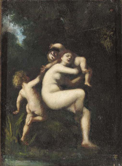 Dorothy Tennant - A nymph with two cherubs