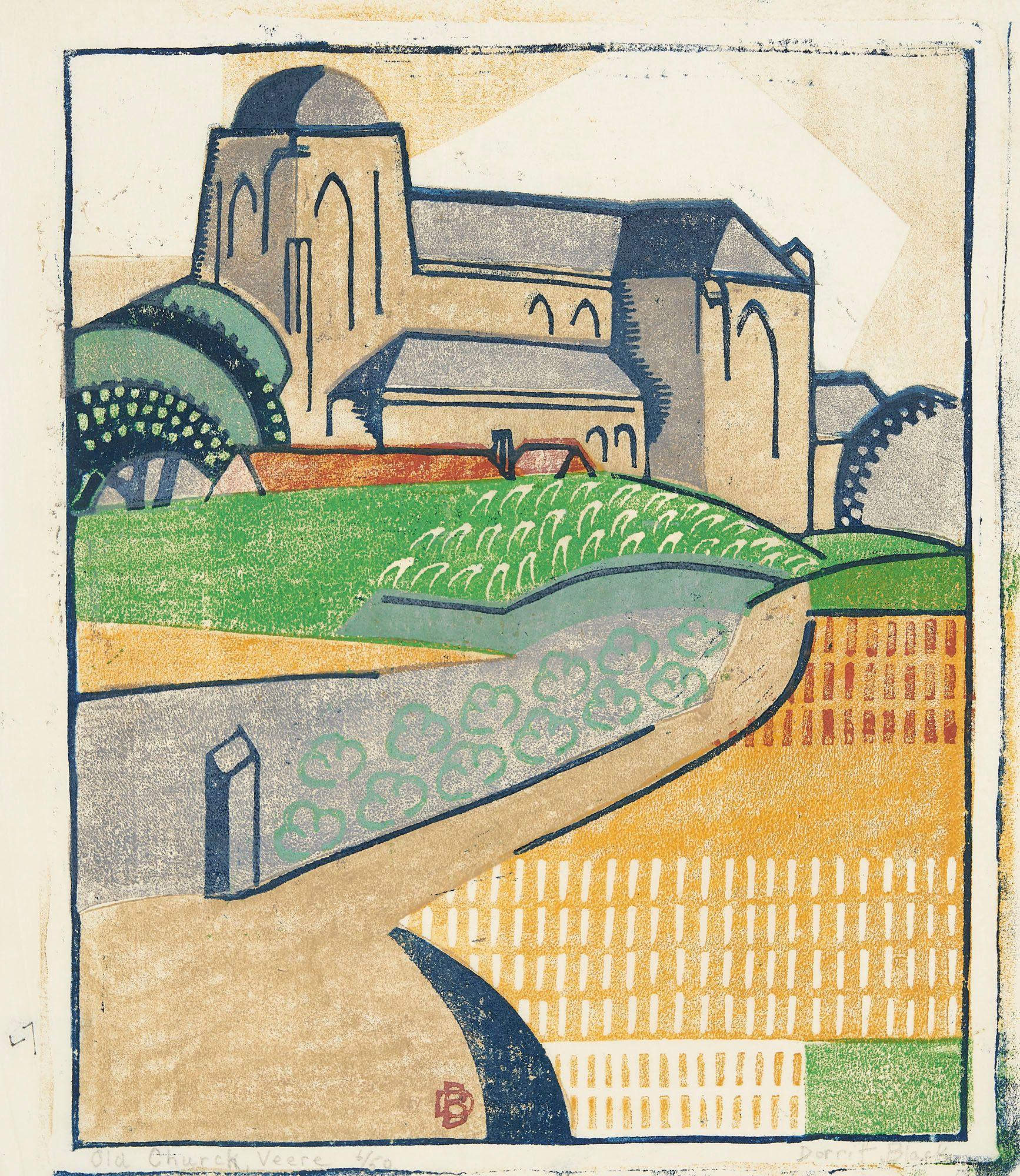 Dorrit Black - Old Church, Veere, c.1933