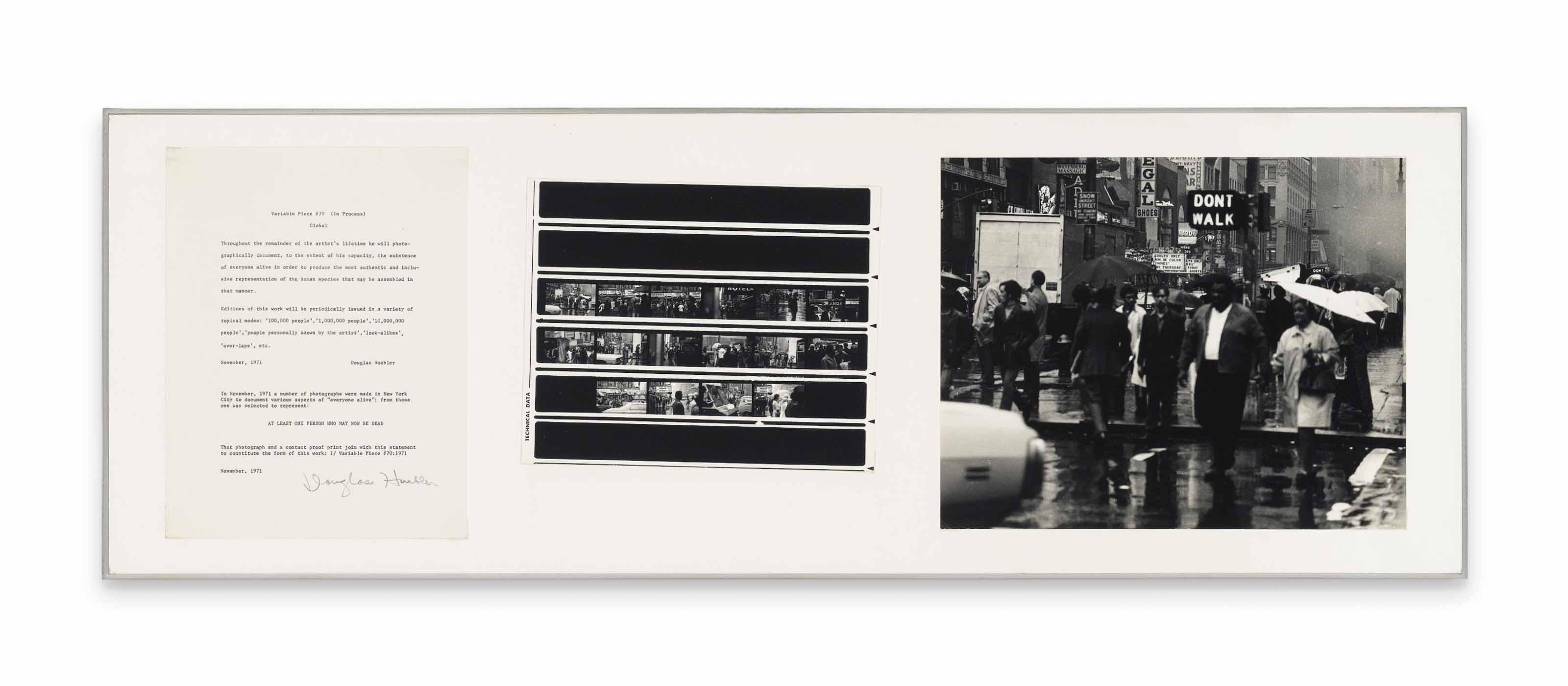 Douglas Huebler - Variable Piece  # 70 (In Process)