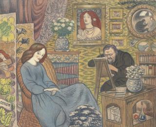 Douglas Percy Bliss - Rossetti Painting \'Lovely Guggums\'