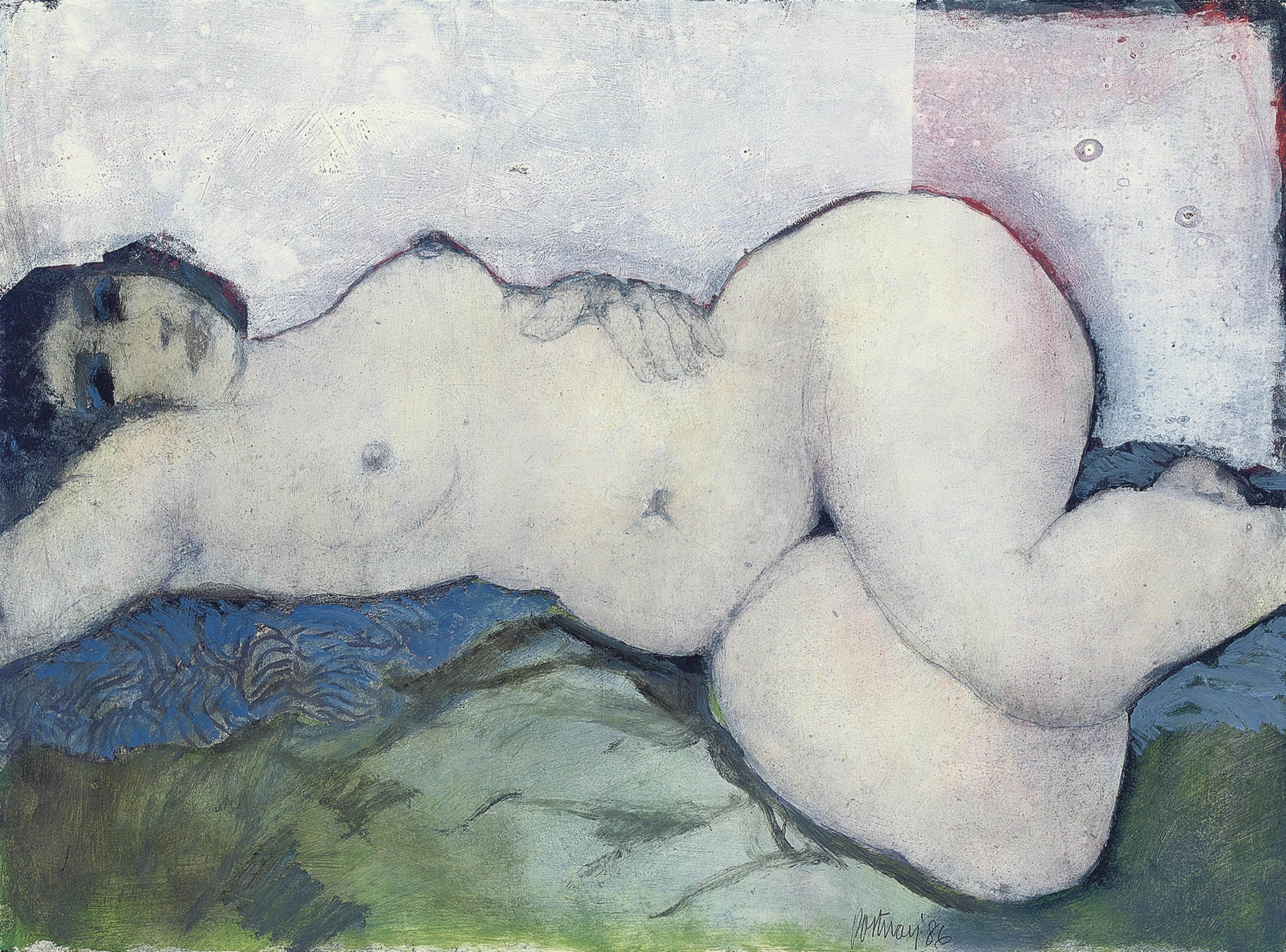 Douglas Portway - Reclining nude