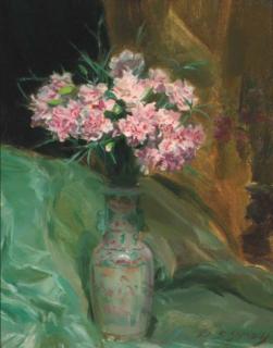 Douglas Stannus Gray - Pinks in a Japanese Vase