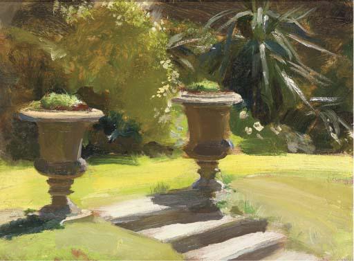 Douglas Stannus Gray - The garden at 102 King\'s Avenue, Clapham