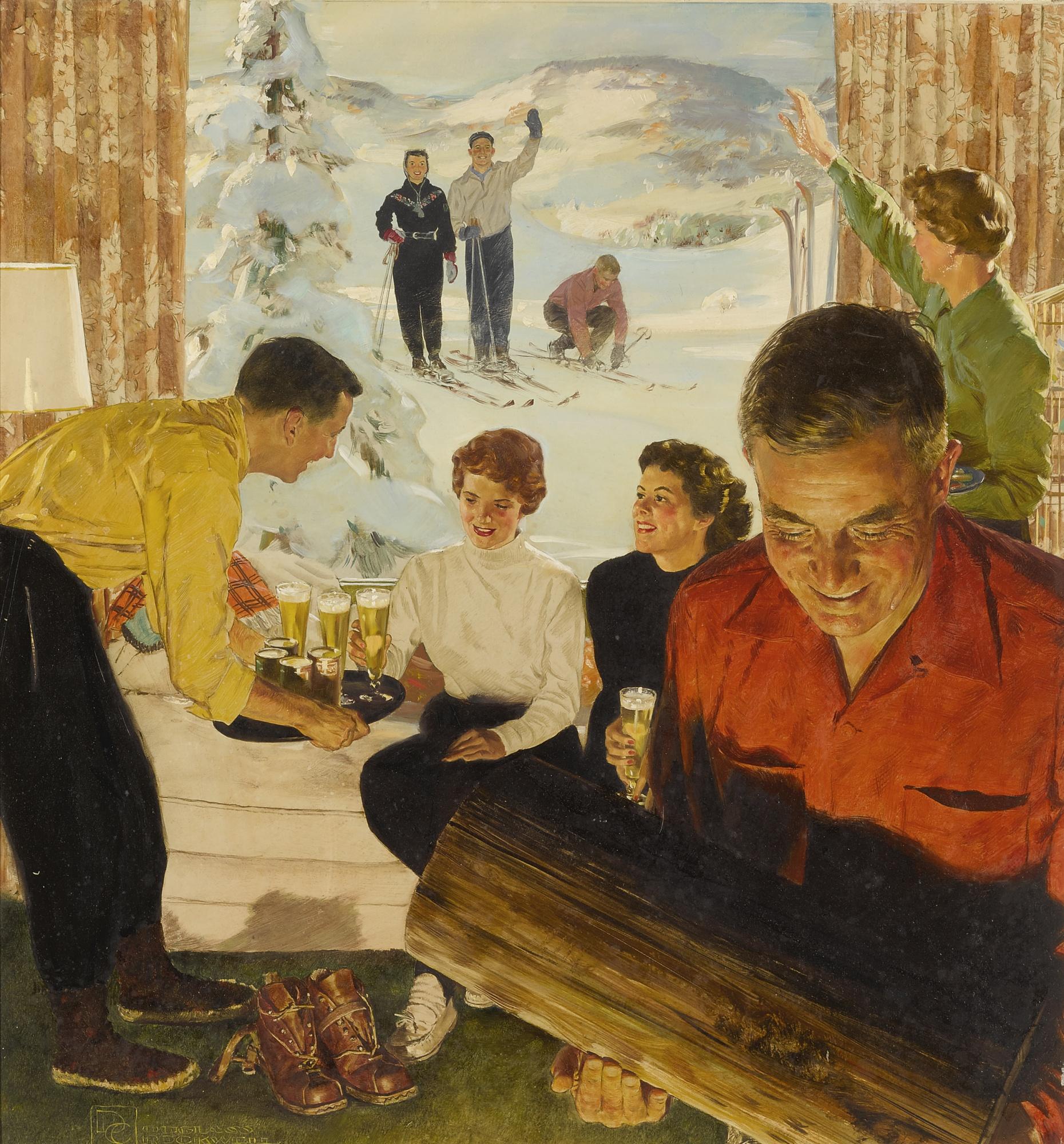 Douglass Crockwell - After A Day On The Slopes