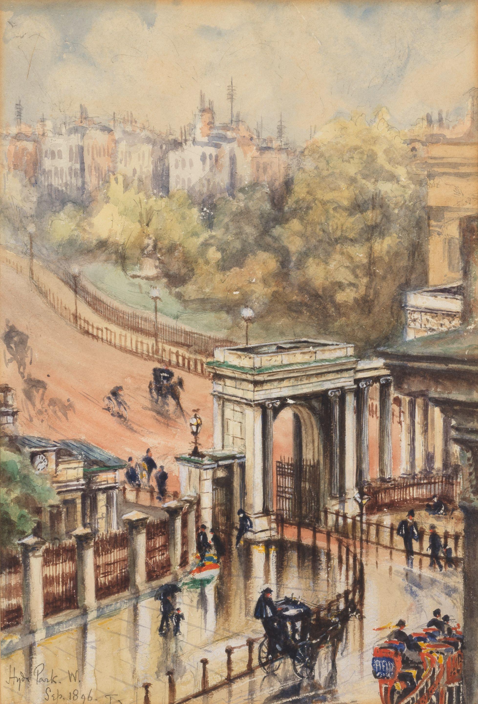 Dr Edward Adrian Wilson - Hyde Park Corner from the top of St George\'s Hospital