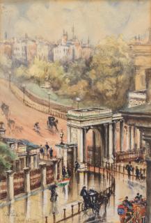 Dr Edward Adrian Wilson - Hyde Park Corner from the top of St George\'s Hospital