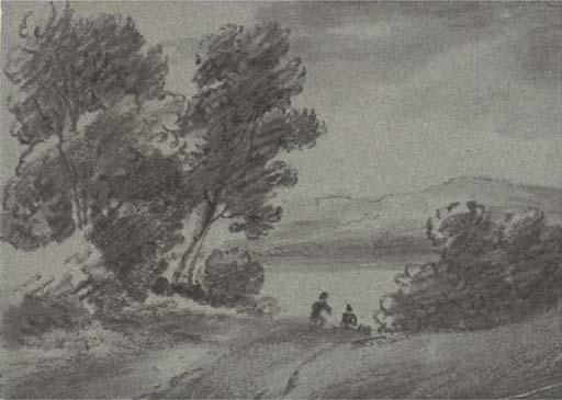 Dr. Thomas Monro - Figures On A Path In A Country Landscape