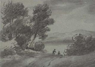 Dr. Thomas Monro - Figures On A Path In A Country Landscape