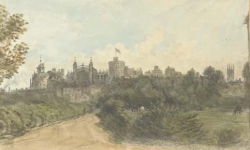 Dr. William Crotch - A view of Windsor Castle from Clewer Lane
