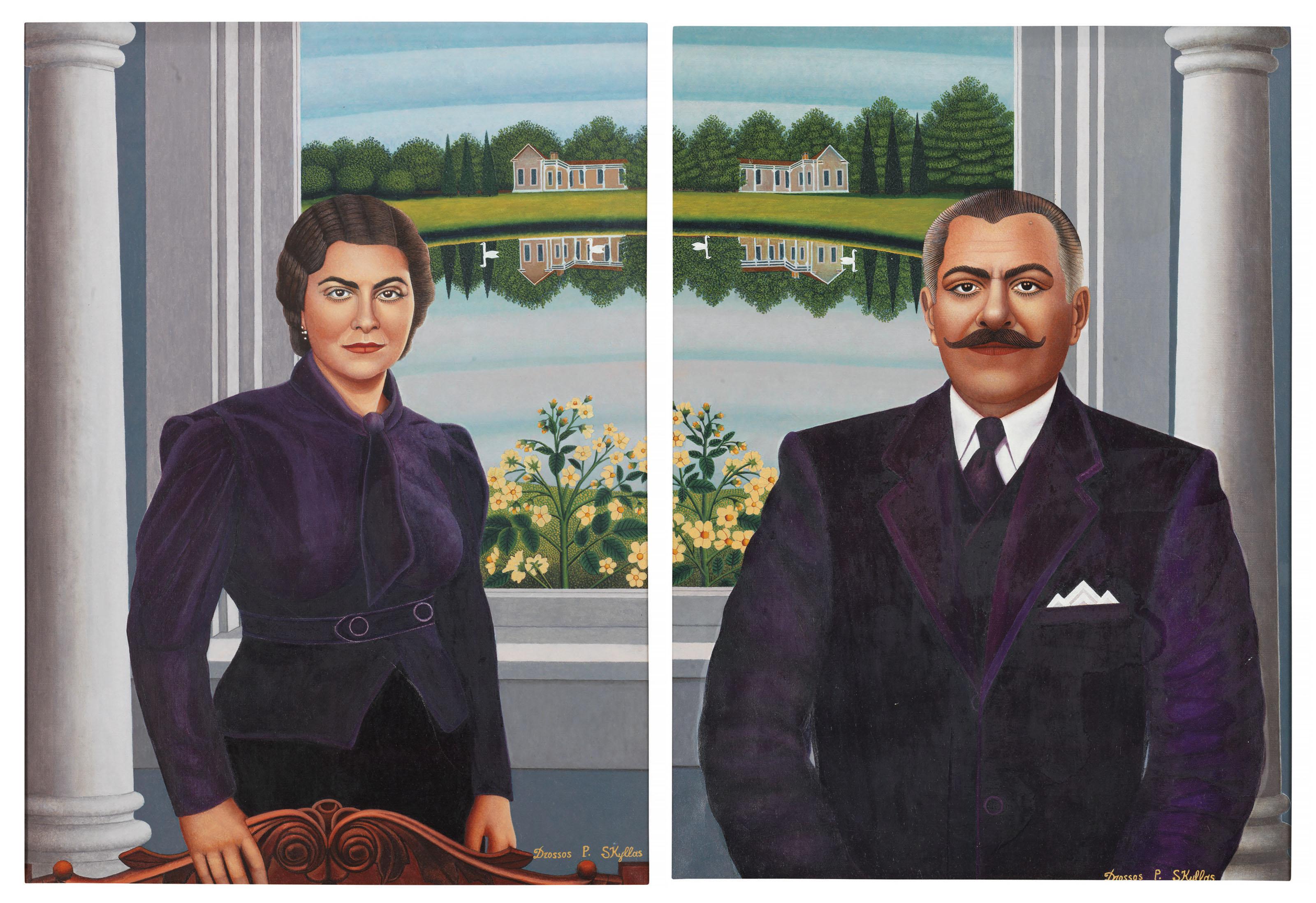 Drossos P. Skyllas - A Pair of Portraits of Pete and Kirtina