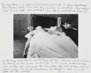 Duane Michals - He lay there in a pose reminiscent of Marat