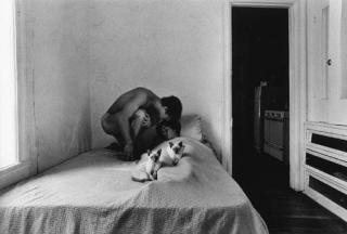 Duane Michals - Untitled (Couple with cats)
