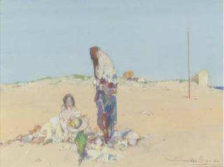 Dudley Hardy, R.I. - Bathers, Ambleteuse