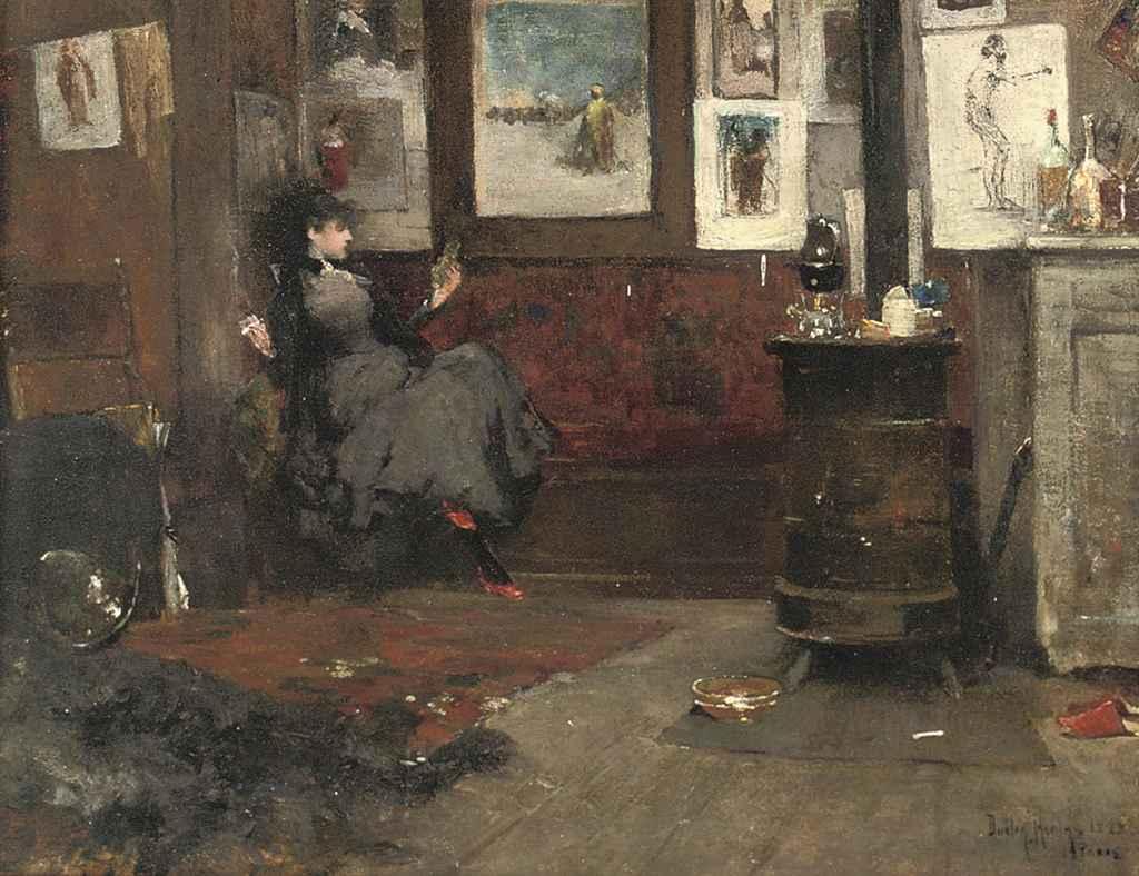 Dudley Hardy - A rest in the artist\'s studio