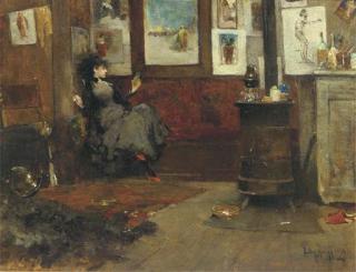 Dudley Hardy - A rest: in the artist\'s studio