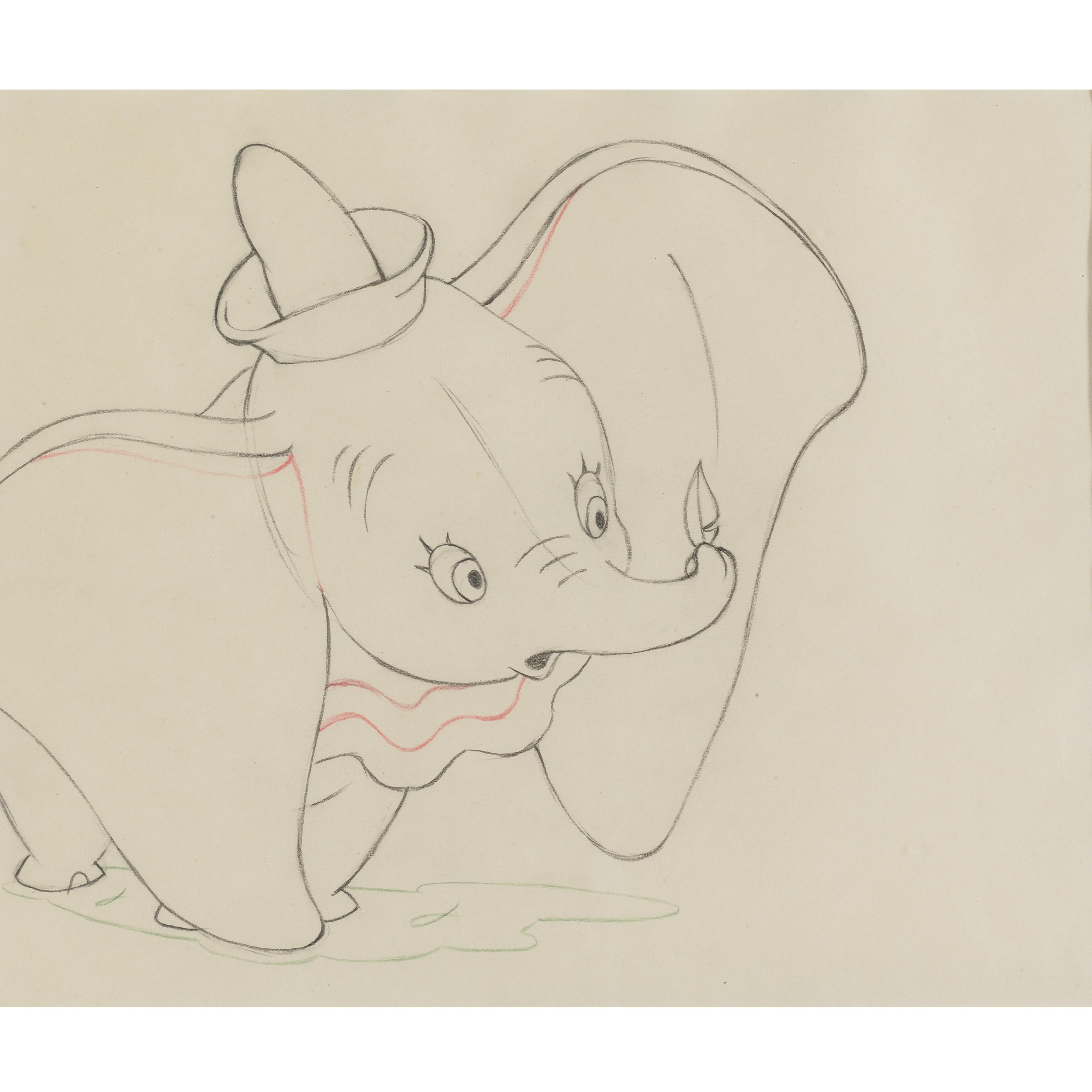 Dumbo clutching the magic feather