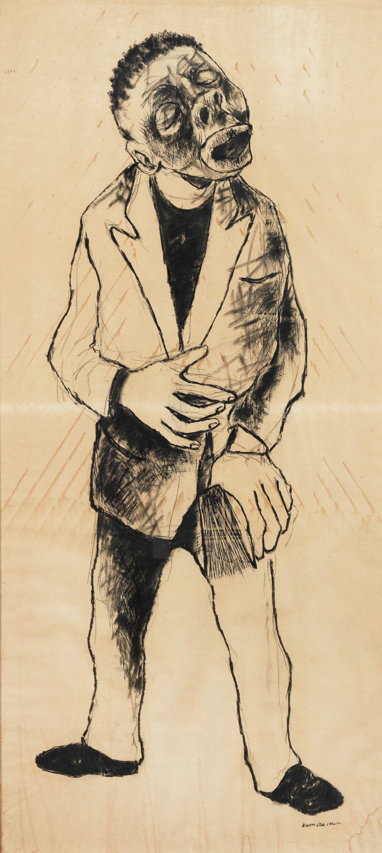 Dumile Feni-Mhlaba - Portrait of a man