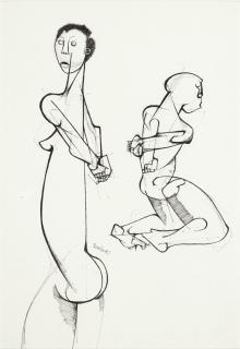 Dumile Feni-Mhlaba - South Africanuntitled (Two Figures)